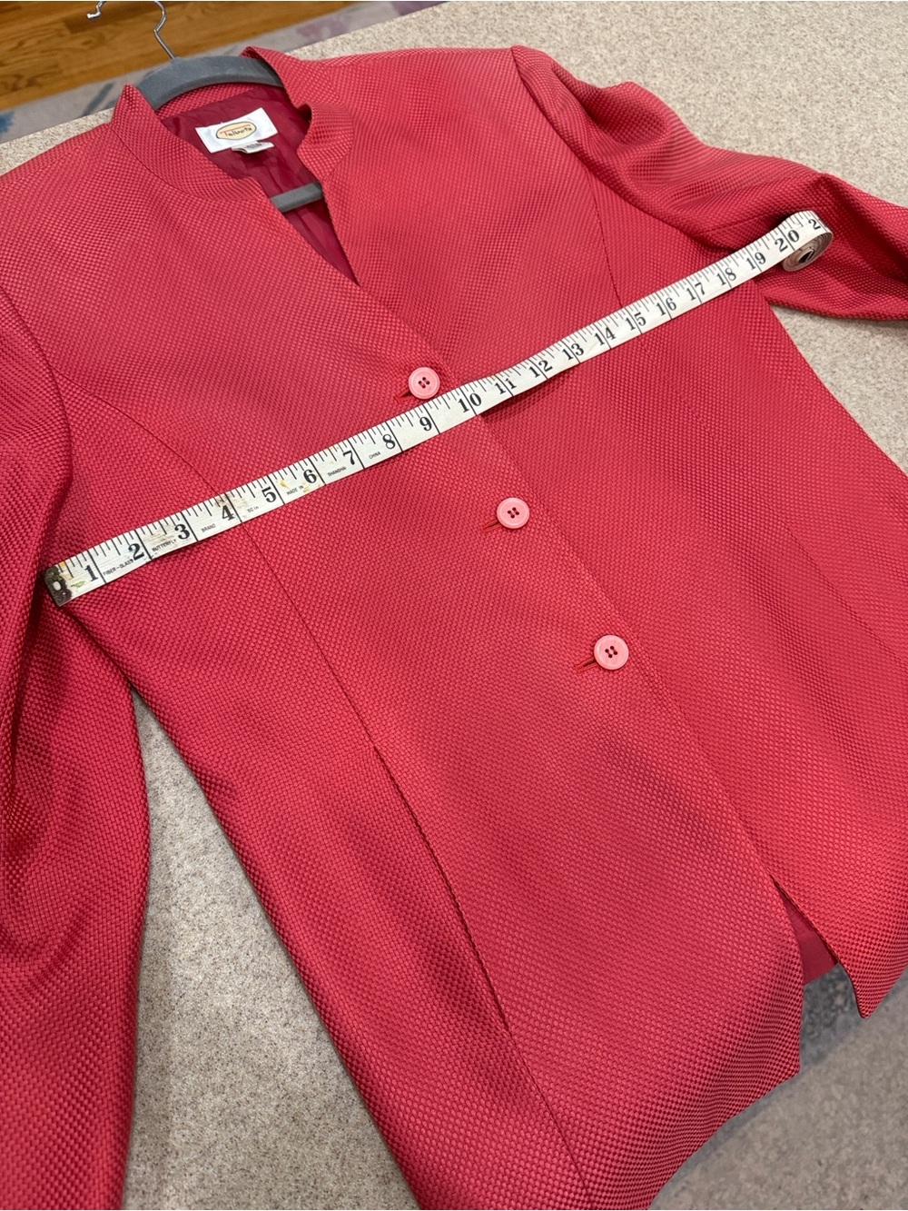 Talbots Coral Collarless Tailored Jacket - Picture 9 of 10